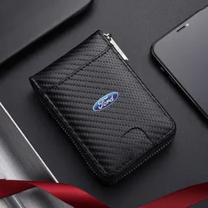 PU Leather Car Driving Documents ID Card Holder Purse Wallet Case, Compatible with Ford Focus 2 3 4 Mk4 Mk7 Mondeo Kuga Fiesta