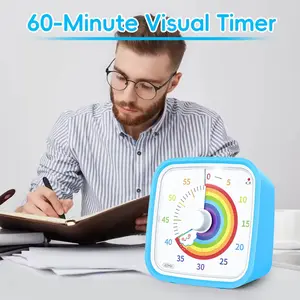 60-Minute Countdown Timer with Case, Digital Timer for Kids and Adults, Silent Low Battery Alert, Kitchen, Study, Classroom, Meeting Timer