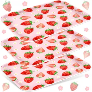 3 count Strawberry Serving Trays Red  Berry Flower Platter Cute Fruit Serving Dishes for Birthday  Shower Party Sharing Snacks Fruit Dessert Candy