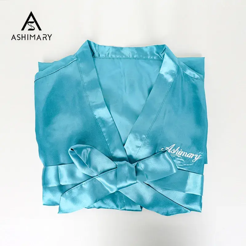 Ashimary Silk Night Robe Comfortable & Smooth Robe Ashimary Silk Night Robe Comfortable & Smooth Robe