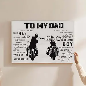Father's Day Gift Poster - Minimalist Style from Son to Dad - Appreciation Message for Dad - Perfect for Father's Day