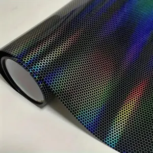Car Headlight Vinyl Film, Honeycomb Pattern Car Headlight Decal Film, Car Exterior Decoration Accessories for Car Headlight