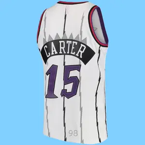 Vince Carter stitched Basketball Jersey Men's Sleeveless white collect