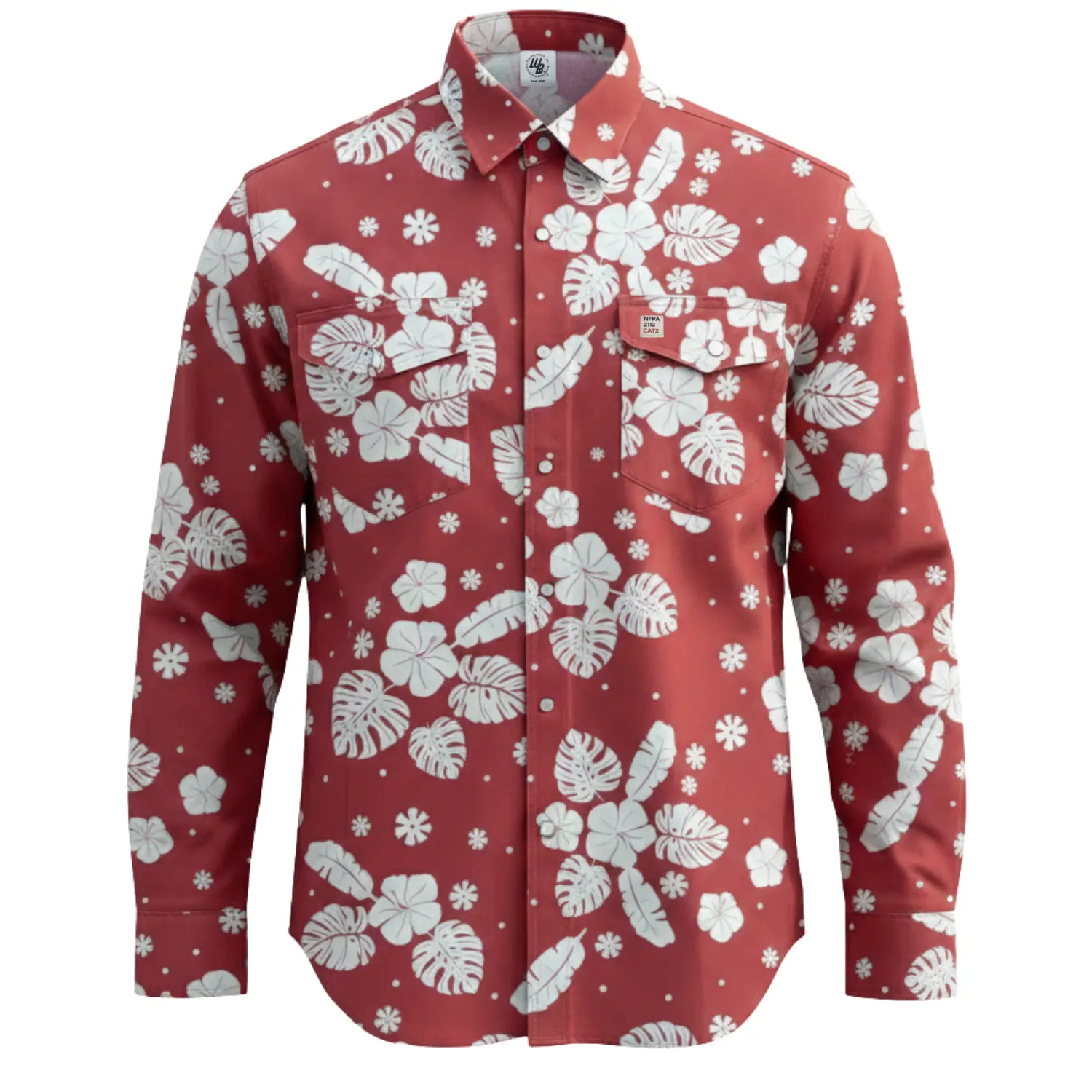 WoahBros Hawaiian FR Long Sleeve Shirt Casual Tropical WoahBros Hawaiian FR Long Sleeve Shirt Casual Tropical