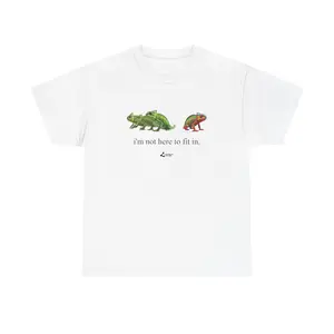 Chameleon Not Here to Fit In Shirt - Graphic Tees Men Cotton