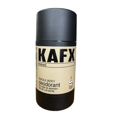 KAFX Body Naked Unscented Coffee Infused Natural Whole Body Deodorant 75g Organic Comfort Daily Use Sweat Patches
