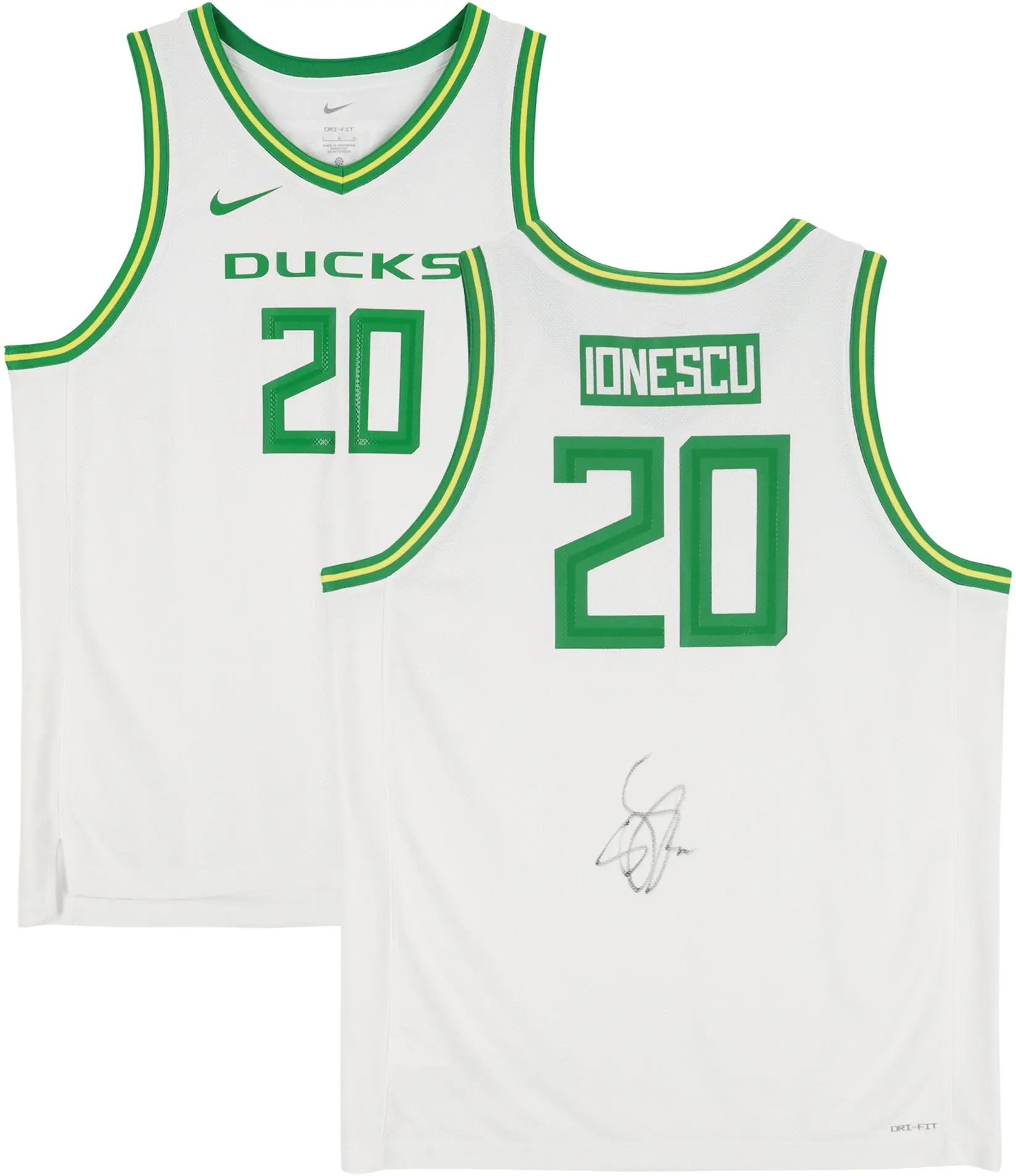 Sabrina Ionescu Oregon Ducks Autographed Nike White Replica Jersey - Fanatics Authentic Certified
