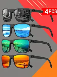 Unisex Classic Square Frame Glasses, Trendy Casual Lens Glasses for Everyday Use, Fashion Accessories for Outdoor Activities, Glasses for Men