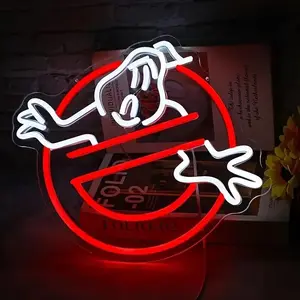 Creative LED Neon Sign, LED Neon Lights, Neon Accent Lights, Indoor Decorative Light, USB Powered Dimmable LED Night Light, Ghost Sign Neon Sign for Man Cave Movie Theater Game Room Wall Art, Atmosphere Lighting, Ambient Lights