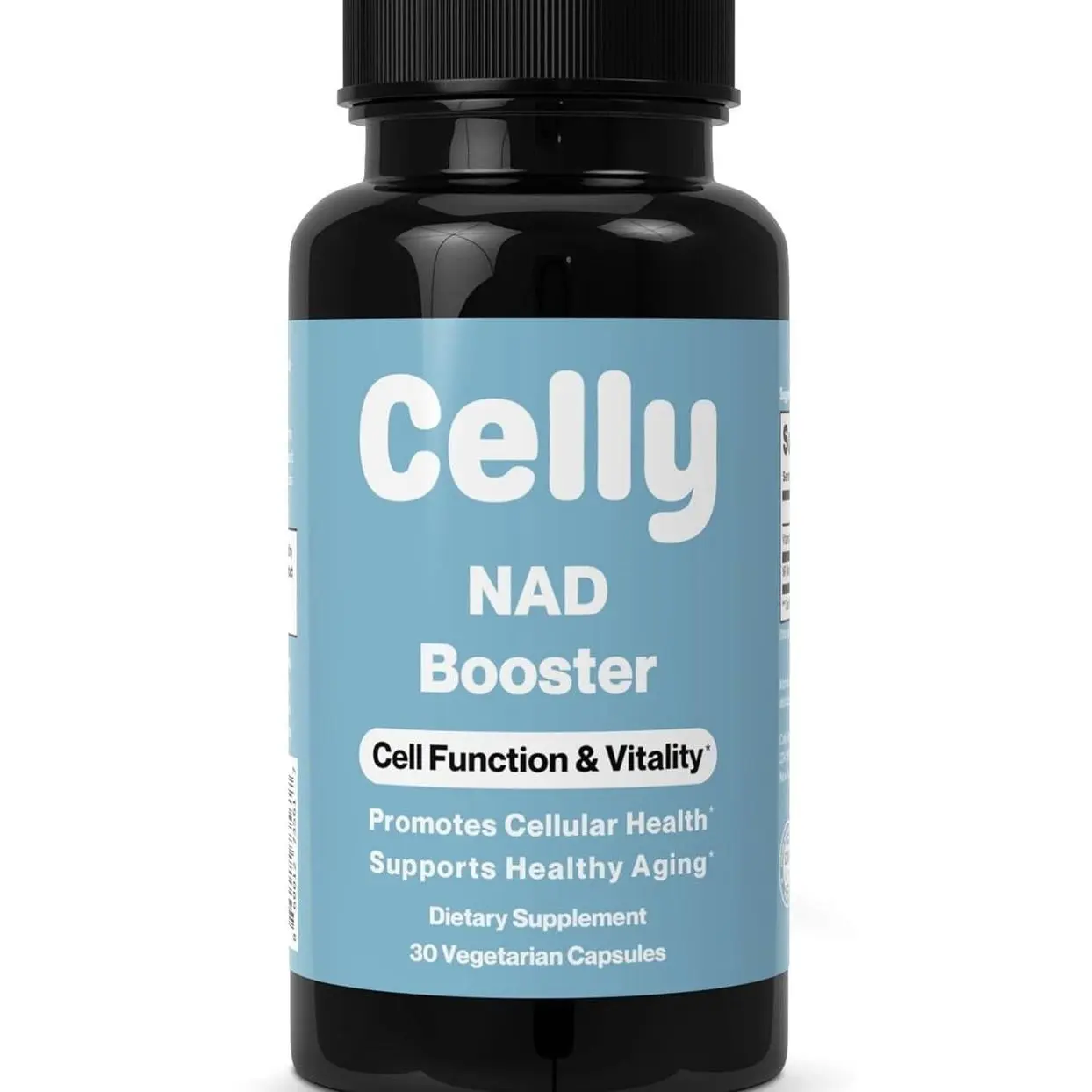 Celly NAD Booster | Longevity Supplement for Healthy Aging with NR (Nicotinamide Riboside) and Nicotinamide | Promotes Cell Function & Vitality | Non-GMO & 3rd Party Tested