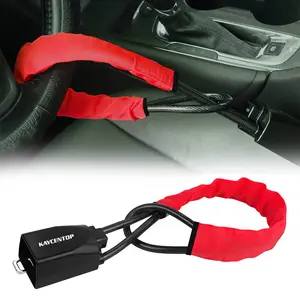 Car Steering Wheel Lock, Seat Belt Lock, Anti-Theft Device, Max 17 Inch Length, Small and Light-Weight, Multi-Functional, Fit Most Vehicle, SUV, Golf Cart Security