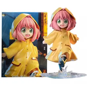 12.5CM Anime Spy × Family Anya Forger Figure Raincoat Model Toy Summer Dress Up Anya Gift Collection Action Figure