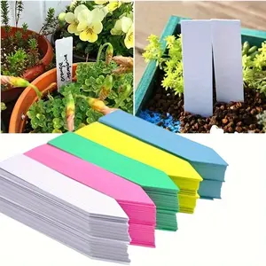 100pcs/bag, Reusable Waterproof Plastic Plant Flower Seed Labels Markers Garden Tags Decoration Tools