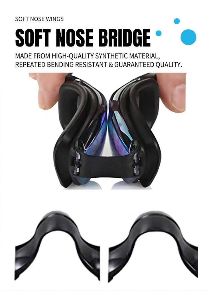 Anti-Fog UV Swim Goggles | Electroplated Mirror Lens, Adjustable Strap, Silicone Comfort Fit