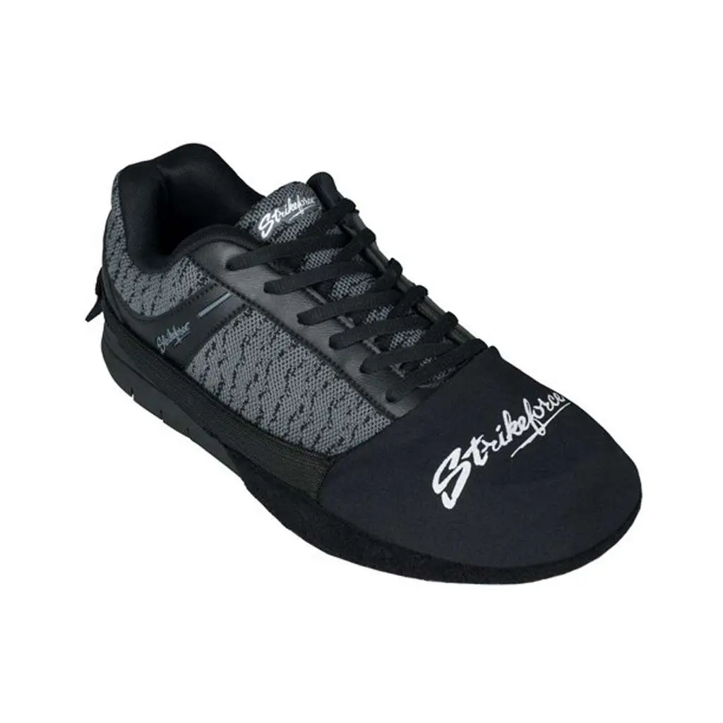 KR Strikeforce Bowling Shoe Slider, Solid Black Slip-On Cover for Improved Slip, 1 Size Fit for Synthetic and High Humidity Approaches