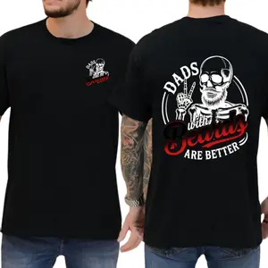 Dads With Beards Are Better T-shirt, Trendy Family Shirt, Funny Dad Tee, Father's Day Gifts Ideas, Casual Short Sleeve Men Graphic Tees, Gift For Dad
