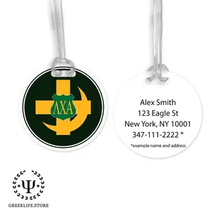 Lambda Chi Alpha Luggage Bag Tag (round)