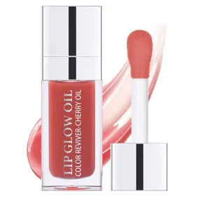 Hydrating Lip Glow Oil, Plumping Lip Gloss, Moisturizing Lip Oil Gloss, Transparent Moisturizing Lip Balm, Natural Lip Plumper, Lip Plumper Gloss Make Lips Fuller and Moisturizing (Rosewood)