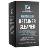M3 Naturals Extra Strength Retainer Cleaner Tablets - 120 Mint Whitening Oral Cleansing Tablets for Dentures, Aligners & Mouth Guards - Kills 99% of Bacteria, Removes Tough Stains, Restores Brightness - Daily Ultrasonic Dental Hygiene Aid