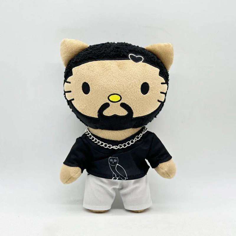 Rap Plush Doll with Black Casual Suit Plush Doll Figure Stuffed New 24cm