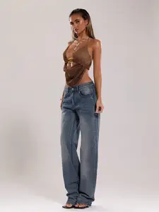 Fashion Y2K Strapless Backless Top, Stylish Sleeveless Design, Perfect for Casual Wear, Trendy Women's Clothing