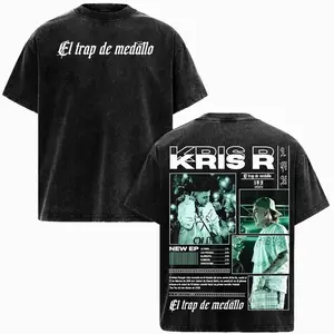 Kris R Trap De Medallo Shirt – 2025 Tour Vintage Washed Oversized Graphic T Shirt, Latin Trap Music Streetwear Tee, Medellin Aesthetic Design, Soft Cotton Casual Unisex Top, Men Women Wear, Gift for Music Fans ZFM