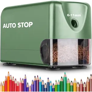 Heavy Duty Electric Pencil Sharpener, Auto Stop Classroom Pencil Sharpeners for 6-11mm No.2/Colored Pencils, Standard/Large Pencils,  Sharpen in 3s,  Point, Teachers  Haves PSX3
