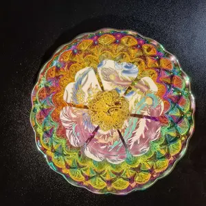 Iridescent Phoenix & Floral Glow-in-the-Dark Artisan Porcelain Teacup