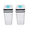 2-Pcs Durable Plastic Smart Touchless Motion Sensor Automatic Trash Bins, 2.4 Gal Bathroom Trashcan with Lid, Unisex Home Office Modern Accessory