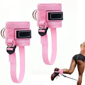 Ankle Straps For Cable Machines, Adjustable Ankle Cuff For Cable Machine, Comfort Padded Gym Workout Ankle Straps For Butts, Leg Kickbacks, Glute Weighted Ankle Strap, Legs Straps For Cable Machine