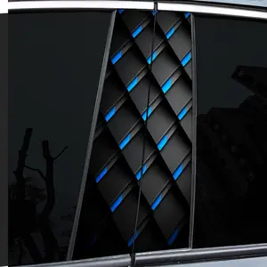 2-Piece Pack of B-pillar Stickers Car Stickers: Decal for Cars, Geometric Pattern - Waterproof, Scratch Resistant, Suitable for All Models - Suitable for Auto Parts and Trim on All Vehicles, Suitable for, Automotive