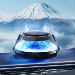6-Color RGB Car Aromatherapy Diffuser - Solar, USB-C Powered Ambient Mood Light Air Freshener for Car Interior