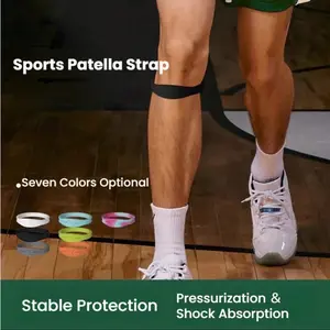 1 pc/2pcs Professional sports knee brace, patella strap, patella stabilizer band, knee sleeve, lightweight knee support, dynamic compression sleeve, anti-slip wide design, breathable & skin-friendly fabric,unisex, 7 color options, for running, basketball.
