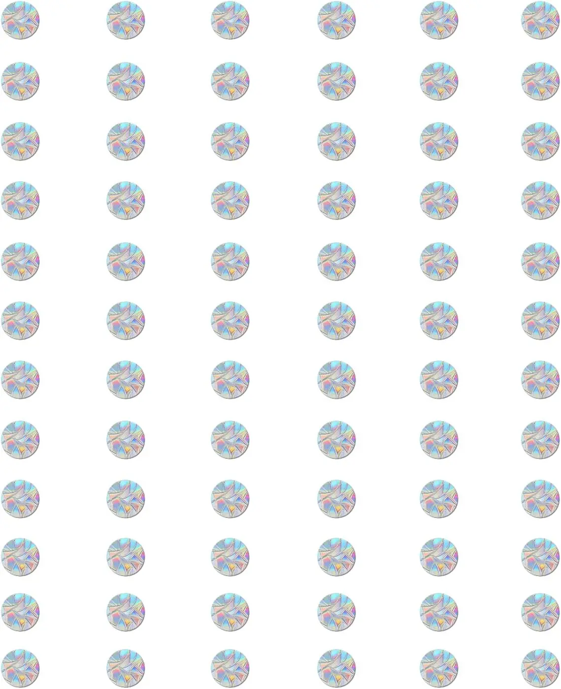 Dots Prism Window Collision Clings for Bird Strikes, 162 Pieces | Static Glass Reminder Sticker Decals, Window Anti-Collision, Rainbow Maker, Save Birds from Hitting Windows, Non Adhesive