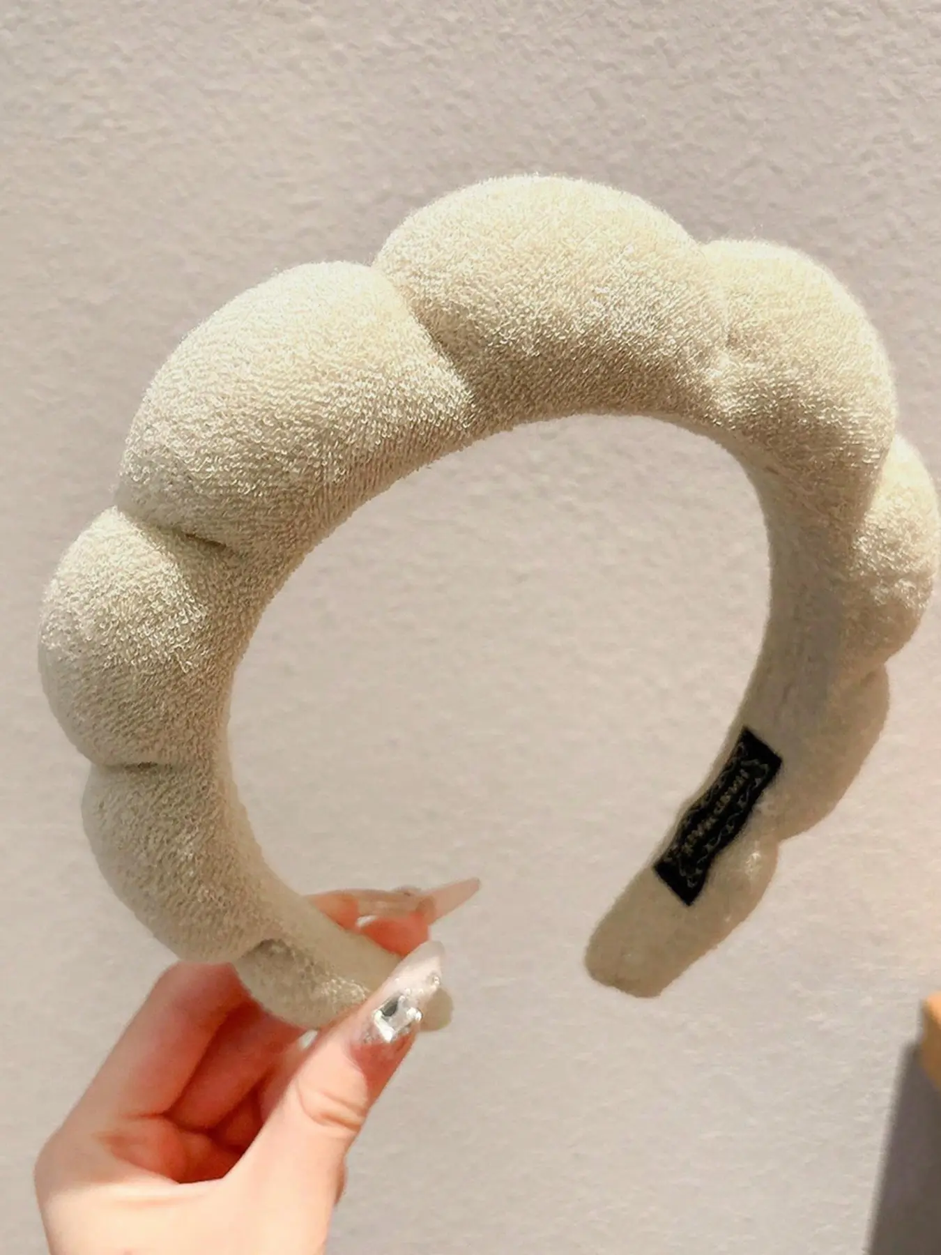 1pc hair band, Hairbands Women's coffee color hair band Cloud Fried Dough Twists high skull top hair band Wash face, bath, make up, fix hair band, bubble head band, daily home hair band Soft Headband Headbands Women
