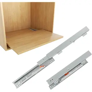 Undermount Bottom Mount Full Extension Soft Close Pull Out Shelf Slides Slide Out Drawer Track Slider Rail for Cabinet Tray Kitchen Pantry Trash Can Drawer Hardware