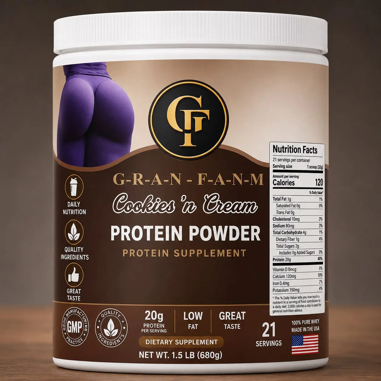 GRAN FANM PROTEIN POWDER COOKIES "N CREAM GRAN FANM PROTEIN POWDER COOKIES "N CREAM