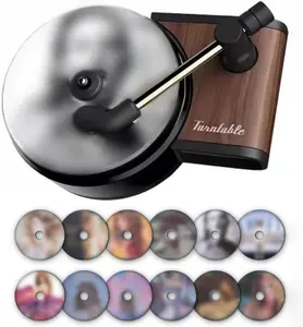 Car Air Freshener Record Player, Pop Singer Album Covers for Fans Gift, Car Vent Clip Air Diffuser with pcs Refill Pads Aromatherapy Tablets, Music Lovers Gifts