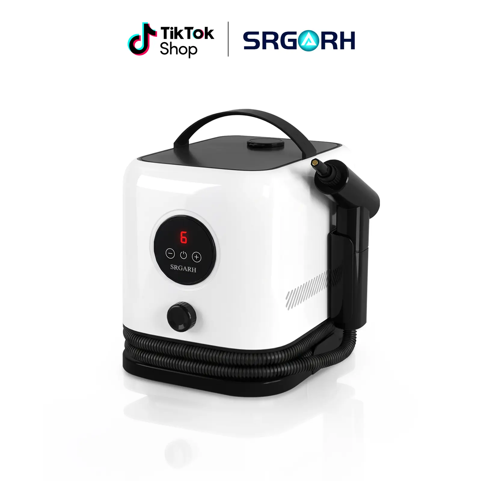 SRGARH Powerful Steam Cleaner 1500W｜Enhanced Cleaning Performance, 2.5L Large‑Capacity Water Tank, Heat‑Proof & Cord Storage,  long‑lasting runtime, Perfect for Home & Car, Great Holiday Gift