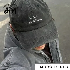 Wow Genetic Embroidered Dad Hat, Heated Rivalry Hockey Romance Merch, Team Hollanov Washed Cotton Cap, Bookish Fan Gift