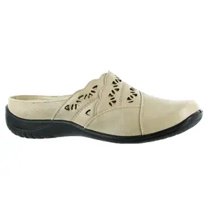 Easy Street Womens Forever Cut Out Mules Flats Casual - Beige