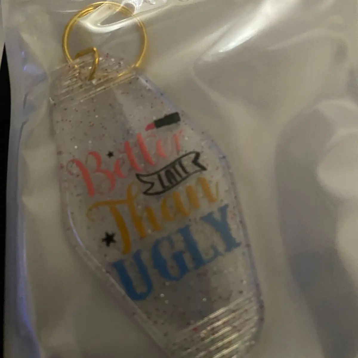 Better Late Than Ugly Motel Keychain - Perfect for Travel