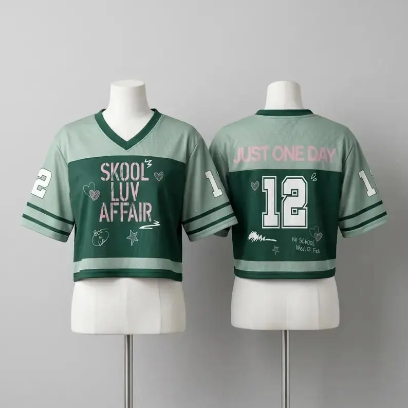 Skool Luv Affair Inspired Football Jersey, Retro Kpop Album Fan Shirt, Korean Concert Outfit, Vintage Streetwear Top