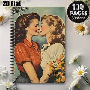 1 Spiral Coil Notebook 5.7x8.26 inch, Durable Binding, Perfect for Daily Journaling, Travel Logs, Camping Adventures, Birthday Gifts, Thanksgiving Presents, Holiday Souvenirs, Ideal for Students, Travelers, Outdoor Enthusiasts [2D] Flat