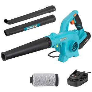 Berserker 20V Leaf Blower Cordless 2.0Ah Battery Operated and Charger Included,2-in-1 Compact Electric Powered Handheld Lightweight Variable-Speed Yard Vacuum for Lawn Care,Snow Blowing,Dust Cleaning turbo blower leafblower cordless