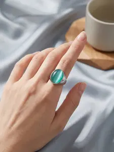Mood Ring for Women – Non-Tarnish Gold Plated Stainless Steel Color Changing All Seasons Ring, Dainty Stackable Emotional Mood Sensing Personalized Jewelry Gift, Stackable Finger Rings