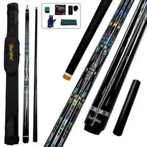 YFEN Carbon Fiber Pool Cue Sticks, Professional Low Deflection Billiard Cues with Pro Taper Design for Precision Control, Durable Carbon Fiber Construction, 11.5mm Tip & Extension, Sophisticated Pattern Grip, 3Colors (Red/Blue/Yellow/Black)