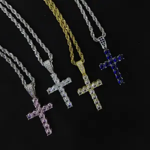 UJ 4Color Cross Necklace, Unisex, Hip-hop street, Stainless Steel Pendant Necklace，Gift For Boys And Girls