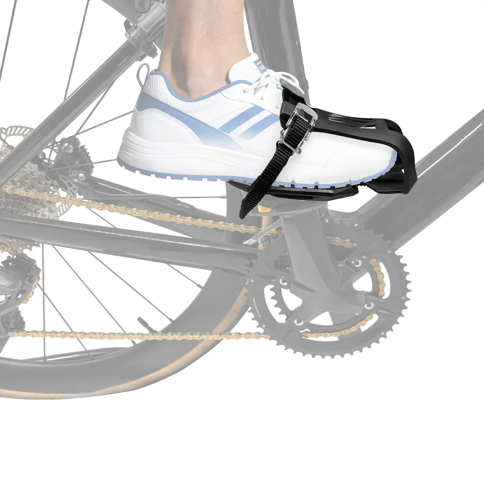 BUCKLOS Toe Cage Adapters, Adjustable Converters for 3-Hole Look & SPD-SL Cleats with Nylon Straps for Cycling Enthusiasts, Ride with Any Sneakers, Lok
