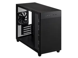 ASUS Prime AP201 Black MicroATX Tempered Glass Edition Supports Graphics Cards up to 338mm, 360mm coolers, & Standard ATX PSUs, Tool-Free side panels, Tempered Glass side & Front Panel USB Type-C®